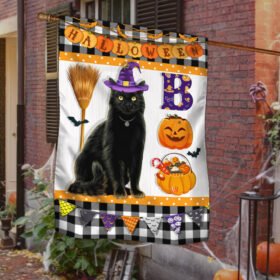 Halloween Black Cat Flag Boo BNN472F