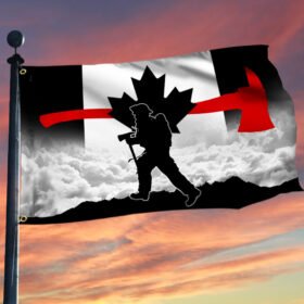 Canadian Firefighter Grommet Flag Step By Step LNT493GF