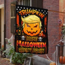Halloween Flag Pumpkin Jack O Lantern Pumpkin Grommet Flag THB2467GF1