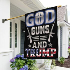 Trump 2024 Flag God Guns And Trump TQN410F