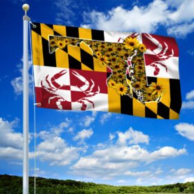 Maryland Flag State Of Mind. Black-eyed Susan Grommet Flag TPT296GF