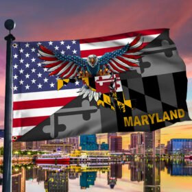 Maryland Flag American Maryland Crab Grommet Flag QTR300GF