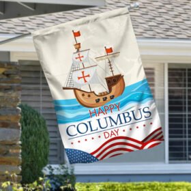 Happy Columbus Day Flag TQN420F