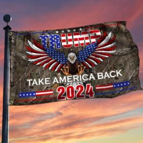 Take America Back Trump 2024 Grommet Flag BNN455GF