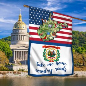 West Virginia Take Me Home Country Roads Flag MLN431F