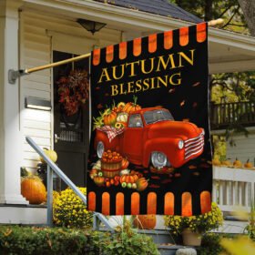 Harvest Pumpkin Truck Flag Autumn Blessing BNN485F
