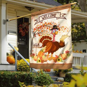 Fall Thanksgiving Flag Welcome Fall LNT533F