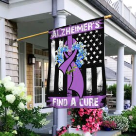 Alzheimer's Flag Find A Cure LNT482F