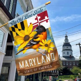 Maryland Flag The Old Line State. Baltimore Oriole Bird BNN451Fv1
