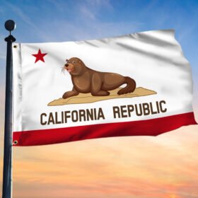 California Republic Grommet Flag Sea Lion LNT618GF