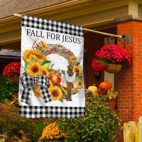 Fall For Jesus Flag Happy Halloween Thanksgiving Welcome Fall Flag MLN513F
