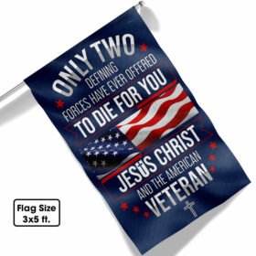 Veteran Only Two Defining Forces Have Ever Offered To Die For You Jesus Christ and the American Veteran Flag MLN563F