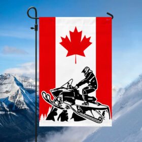 Snowmobile Rider Canada Flag TQN503F