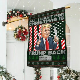 Trump Christmas Flag All I Want For Christmas Is Trump Back TQN500F