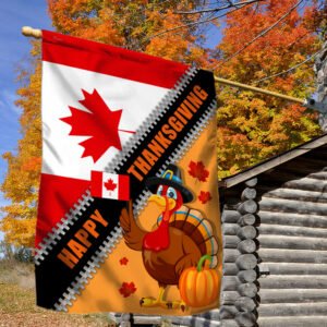 Canadian Thanksgiving Happy Thanksgiving Canada Turkey Flag MLN534F