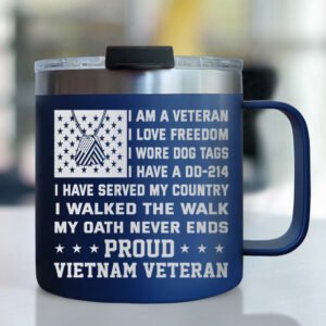 Vietnam Veteran Insulated Coffee Mug I Walked The Walk TQN490CM