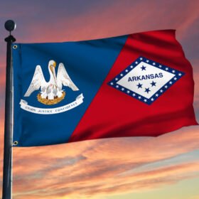 Arkansas And  Louisiana States Grommet Flag TQN508GF