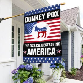 Donkey Pox The Disease Destroying America Anti Biden Flag BNN507F
