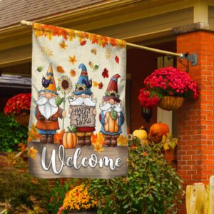 Welcome Autumn Gnome Flag Happy Fall LNT586F