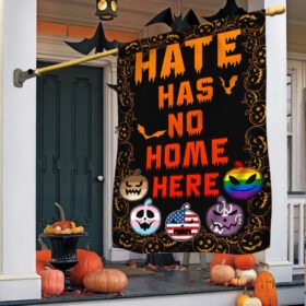 Hate Has No Home Here Flag LGBT, Black Lives Matter, Civil Rights, Peace Pumpkin Halloween Flag TPT359F