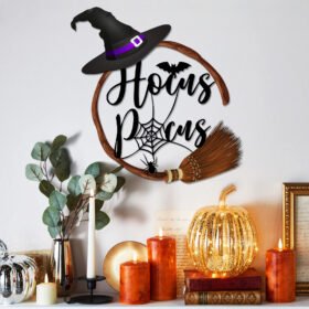 Halloween Hocus Pocus Hanging Metal Sign Magical World LNT569MS