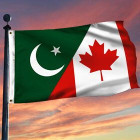 Canada And Pakistan Grommet Flag TQN515GF