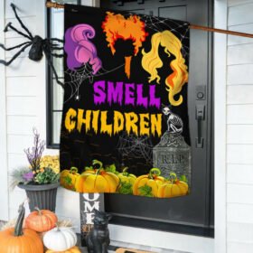 Three Witches Halloween I Smell Children Flag MLN566F