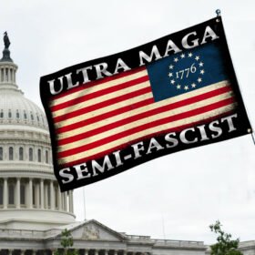 Semi Fascist Ultra MAGA Grommet Flag TQN465GFv1