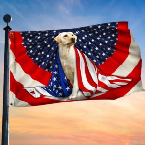 Labrador Retriever Patriotic Dog Bunting Flag American Grommet Flag BNN492GFv1