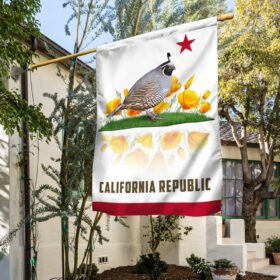 California Flag California Quail and Poppies BNN559F