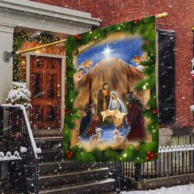 Jesus Christmas Flag Nativity Scene Jesus Is Born Christianity TQN521F