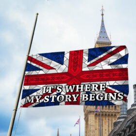 UK United Kingdom Grommet Flag It's Where My Story Begins LNT611GF