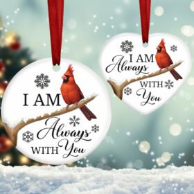 Cardinal Memorial Ornament, Sympathy Christmas Gift, I am Always With You, Memorial Gifts For The Loss Of A Loved One, Family Tree Memorial Ornament, Christmas Decorations TQN531Ov2