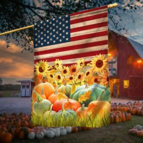 Patriotic Pumpkins Halloween Flag MLN514F