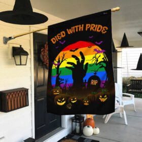 LGBT Halloween Pride Died With Pride Flag MLN593F