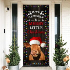 Cow Cattle Door Cover Have Yourself A Merry Little Christmas TQN640D