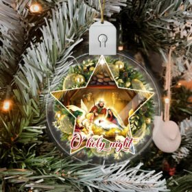 Nativity Of Jesus - Christian Christmas Ornaments - Family Religious Gifts - Christian Decorations For Home, Religious Decor - Christian Friend Christmas Ornaments Gifts, Led Ornament BNN578O