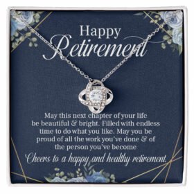 Happy Retirement Necklace, Retirement Gifts For Women, Retirement Gift Necklace, Retirement Necklace For Colleagues TQN643NL