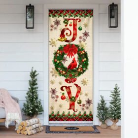 Joy To The World Cardinal Christmas Door Cover BNN607D