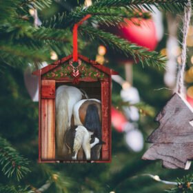 Funny Horse Family Christmas Ornament BNN592Ov1