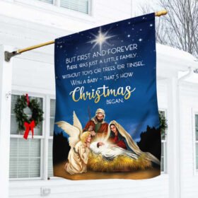 Christmas Flag Nativity of Jesus With A Baby That's How Christmas Began TQN546F