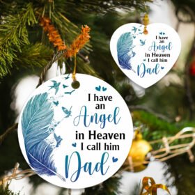 Dad In Heaven Ornament I Have An Angel In Heaven I Call Him Dad TQN554Ov1