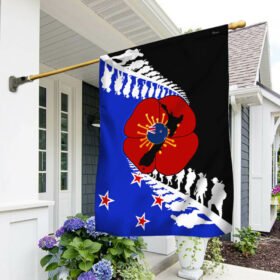 Veteran Poppy Remembrance Day New Zealand Flag TPT195F