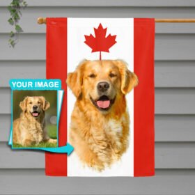 Custom Pictures Personalized Dog Image Flag Canadian Flag QTR298FCTv1