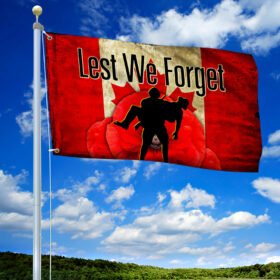 Remembrance Day Grommet Flag Lest We Forget LNT619GF