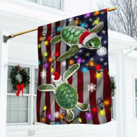 Turtle Christmas Flag Merry Christmas  LNT672F