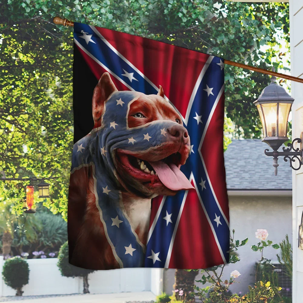 pitbull confederate flag
