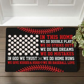Baseball Doormat In This Home We Do Baseball Love MLN695DM