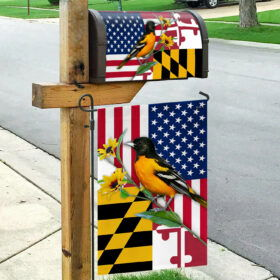 Maryland Grommet Flag Baltimore Oriole And Black-eyed Susan BNN326GF