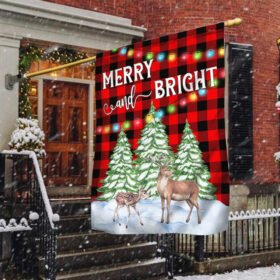 Merry And Bright Flag Christmas Plaid LNT661F
